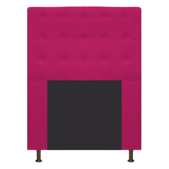 Imagem de Cabeceira Estofada Dama 90 cm Solteiro Com Botonê  Suede Pink - Damaffê Móveis