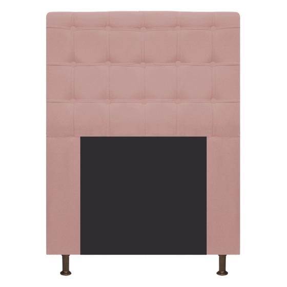 Imagem de Cabeceira Estofada Dama 90 cm Solteiro Com Botonê Suede Rosê - ADJ Decor