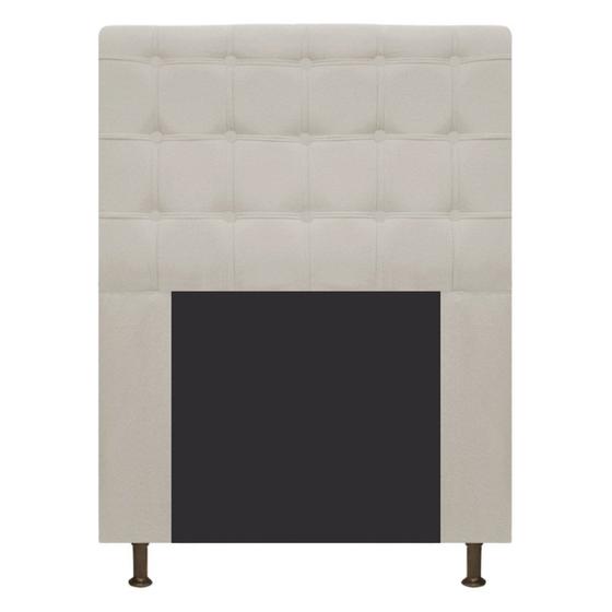 Imagem de Cabeceira Estofada Dama Capitonê 90 cm para Cama Box Solteiro Suede Bege para Quarto - AM Decor