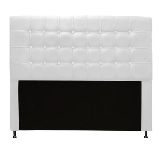 Imagem de Cabeceira Estofada Dama com Capitonê  90 cm Solteiro Quarto para Cama Box Suede Branco - Dama com Capitonêffê Móveis