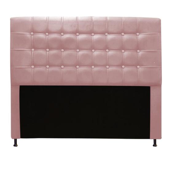 Imagem de Cabeceira Estofada Dama com Capitonê  90 cm Solteiro Quarto para Cama Box Suede Rose - Dama com Capitonêffê Móveis