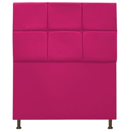 Imagem de Cabeceira Estofada Damares 100 cm para Cama Solteiro com Botonê Suede Pink