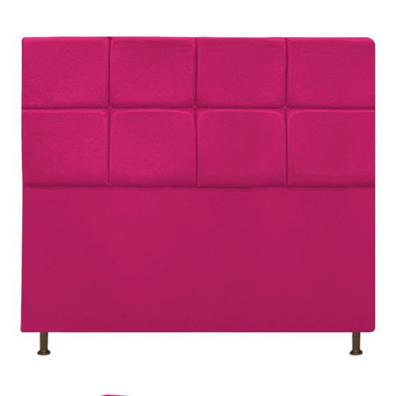 Imagem de Cabeceira Estofada Damares 140 cm para Cama Casal com Botonê  Suede Pink