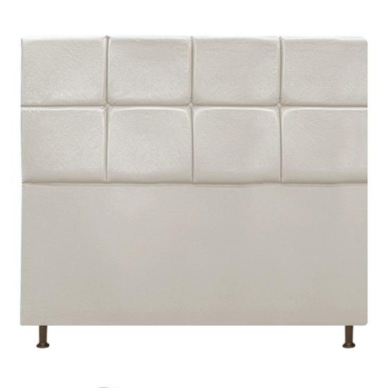 Imagem de Cabeceira Estofada Damares 140cm para Cama Casal Botonê Suede Bege