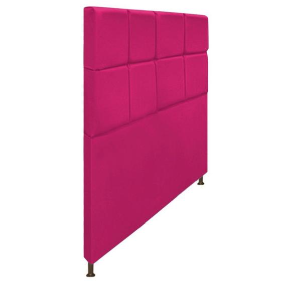 Imagem de Cabeceira Estofada Damares 140cm para Cama Casal Botonê Suede Pink