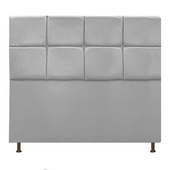 Imagem de Cabeceira Estofada Damares 160 cm Queen Size Com Botonê Suede Cinza - Doce Sonho Móveis