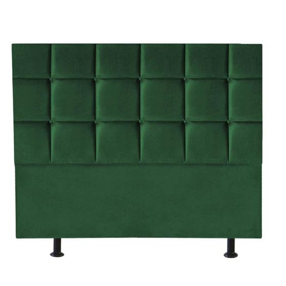 Imagem de Cabeceira Estofada Damares 160 cm Queen Size Quarto para Cama Box Suede Verde - KDAcanto Móveis