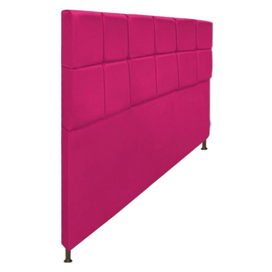 Imagem de Cabeceira Estofada Damares 195 cm para Cama King Size com Botonê Suede Pink