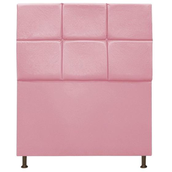 Imagem de Cabeceira Estofada Damares 90 cm Solteiro Com Botonê  Suede Rosa Bebê - ADJ Decor