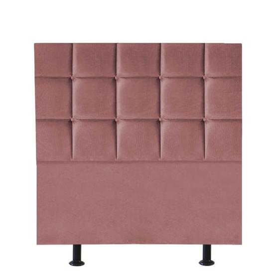 Imagem de Cabeceira Estofada Damares 90 cm Solteiro Quarto para Cama Box Suede Rose Gold - Damaffê Móveis