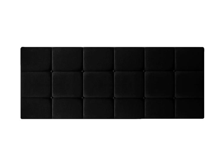 Imagem de Cabeceira Estofada de Cama Box Casal 140 x 68 cm Calipha Preto Sintetico - MagL