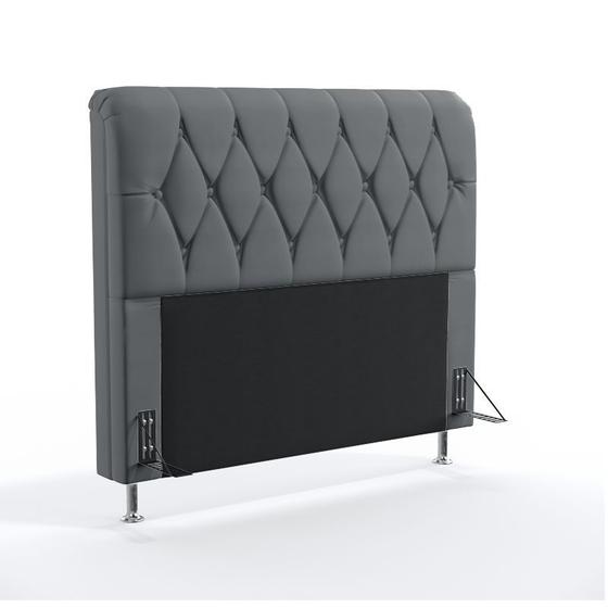 Cabeceira Estofada Decorativa Para Cama Box Sirius 160 Para Cama Queen Suede Cinza Aradecor Menor preço em Cabeceira Estofada Decorativa Para Cama Box Sirius 160 Para Cama Queen Suede Cinza Aradecor