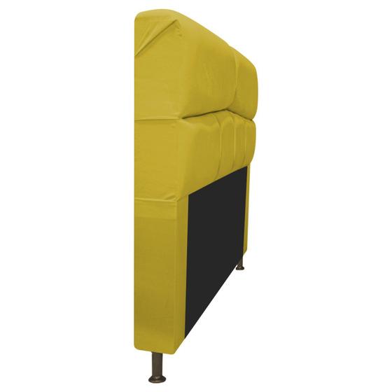 Imagem de Cabeceira Estofada Donna 195 cm para Cama King Size Suede Amarelo