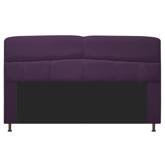 Imagem de Cabeceira Estofada Donna 195 cm para Cama King Size Suede Roxo