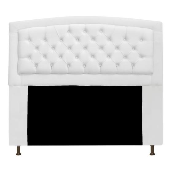 Cabeceira Estofada Geovana 195 cm King Size Com Capitonê Suede Branco - Damaffê Móveis - DAMAFFE MÓVEIS Imagem de Cabeceira Estofada Geovana 195 cm King Size Com Capitonê Suede Branco - Damaffê Móveis