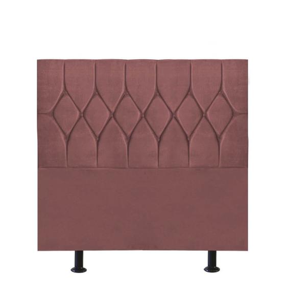 Imagem de Cabeceira Estofada Istambul Botão Capitonê 100cm Solteiro Para Cama Box Quarto Suede Rose Gold - Ahz Móveis