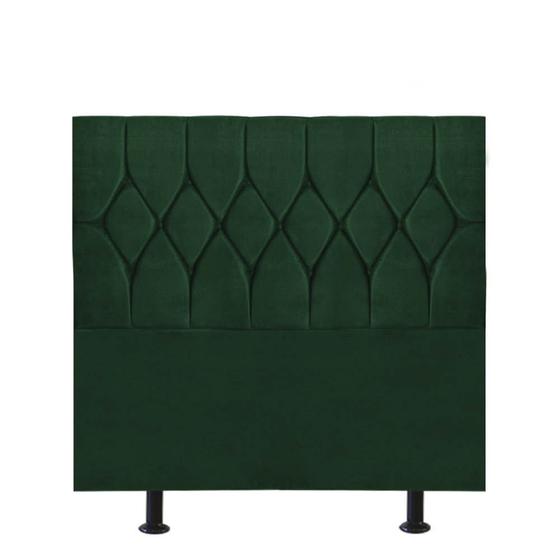 Imagem de Cabeceira Estofada Istambul Botão Capitonê 120cm Viúva Solteirão Para Cama Box Quarto Suede Verde - Ahazzo Móveis