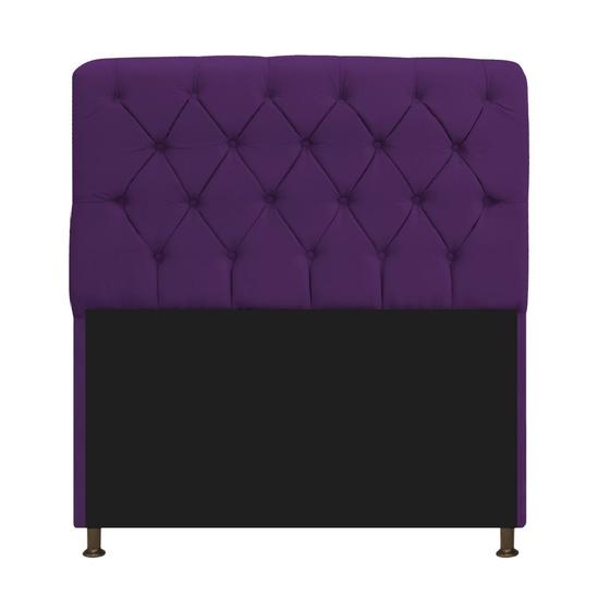 Imagem de Cabeceira Estofada Lady 140 cm Solteiro Com Capitonê Suede - Doce Sonho Móveis