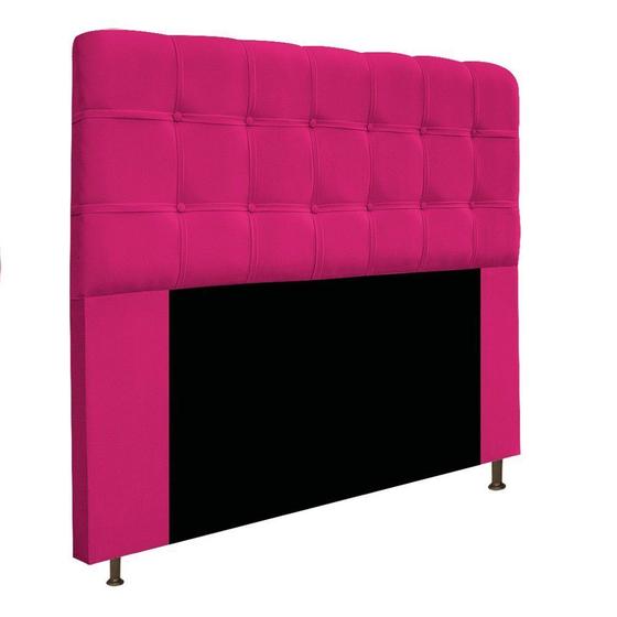 Imagem de Cabeceira Estofada Mel 160cm para Cama Queen Size Botonê Suede Pink - KDAcanto Móveis