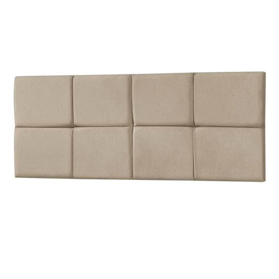 Imagem de Cabeceira Estofada Para Cama Casal Box 1,40 Bella - Areia Suede - Lojas RPM