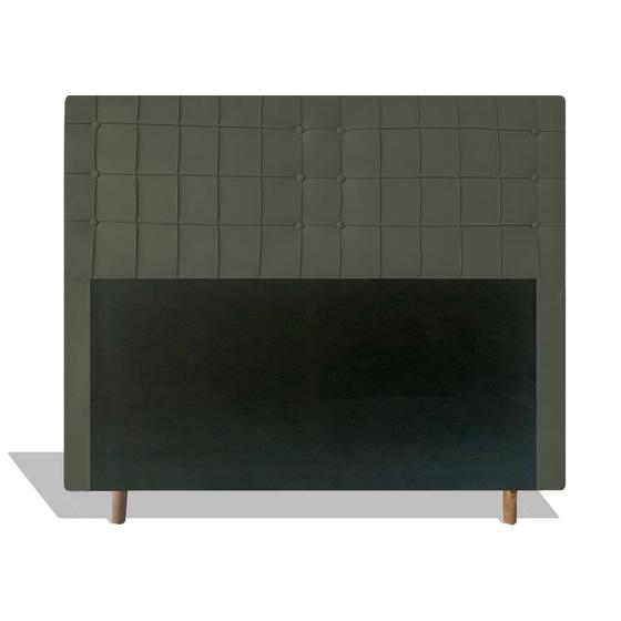 Imagem de Cabeceira Estofada Paris 90 cm Para Cama Box Quarto Solteiro MV Estofados Suede Cinza