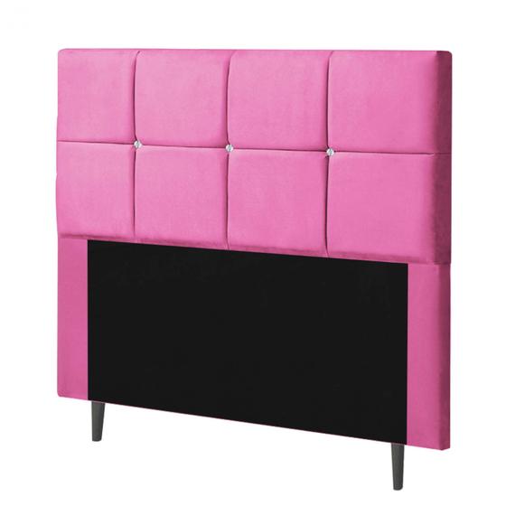 Imagem de Cabeceira Estofada Poliana 100CM Solteiro Strass material sintético Pink - D A DECOR