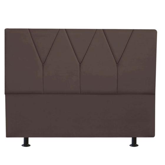 Imagem de Cabeceira Estofada Queen 160CM Jade Suede Marrom - D A DECOR