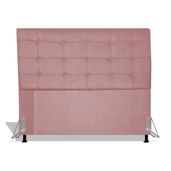 Imagem de Cabeceira Estofada Rubi 140 cm Para Cama Box Quarto Casal Suede Rose