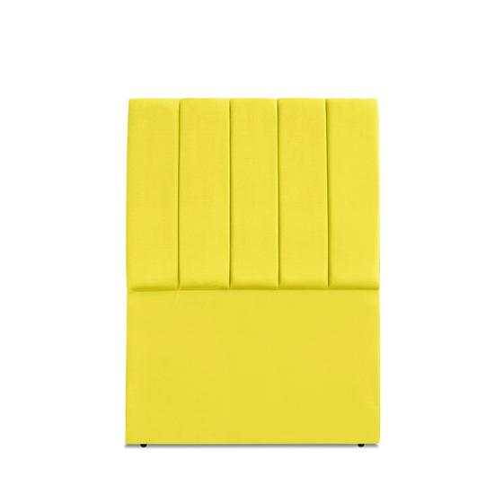 Imagem de Cabeceira Estofada Solteiro Carla 90cm Suede Amarelo