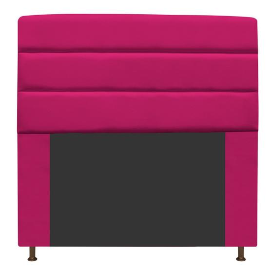 Imagem de Cabeceira Estofada Turim 140 cm Casal  Suede Pink - Doce Sonho Móveis