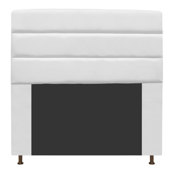 Imagem de Cabeceira Estofada Turim 195 cm King Size Suede Branco - ADJ Decor