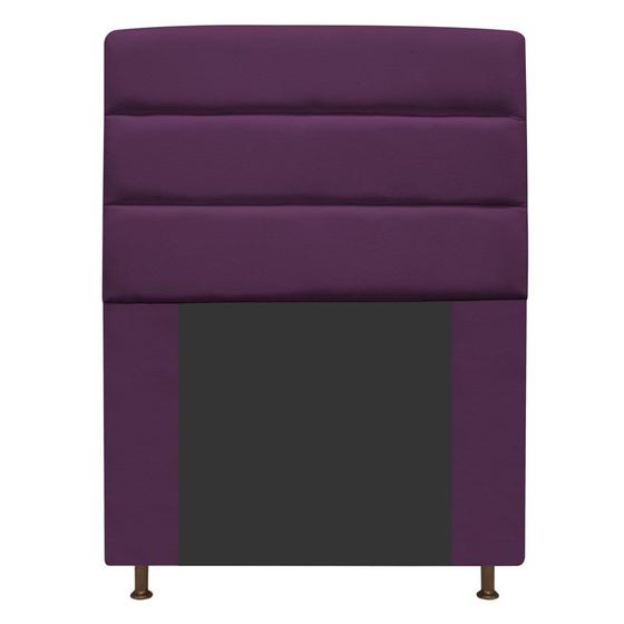 Imagem de Cabeceira Estofada Turim 90 cm Solteiro  Suede Roxo - Amarena Móveis