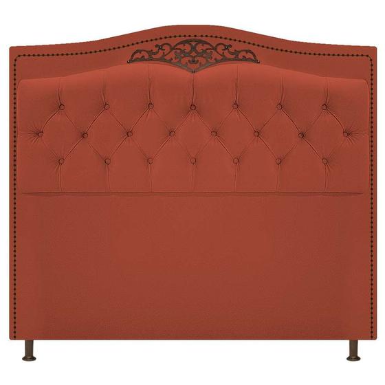 Imagem de Cabeceira Estofada Yasmim 160 cm Queen Size Suede Terracota - ADJ Decor