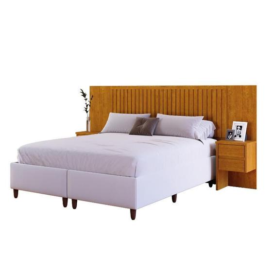Imagem de Cabeceira Extensível Ripada Com Mesa de Cabeceira Flórida