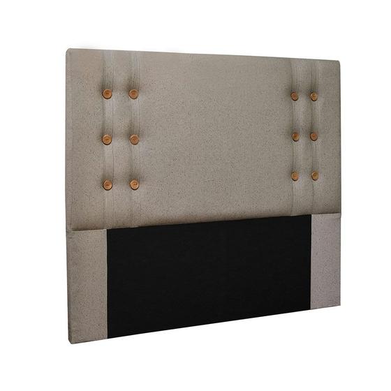 Imagem de Cabeceira Genova Cama Box Casal 140cm Linho Rustico Areia - SSX Multicoisas