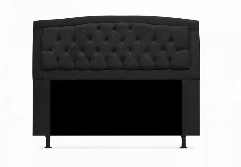 Imagem de Cabeceira Geovana King 195cm Suede Preto