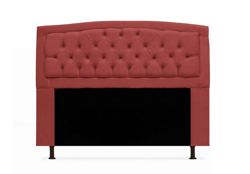 Imagem de Cabeceira Geovana King 195cm Suede Vermelho