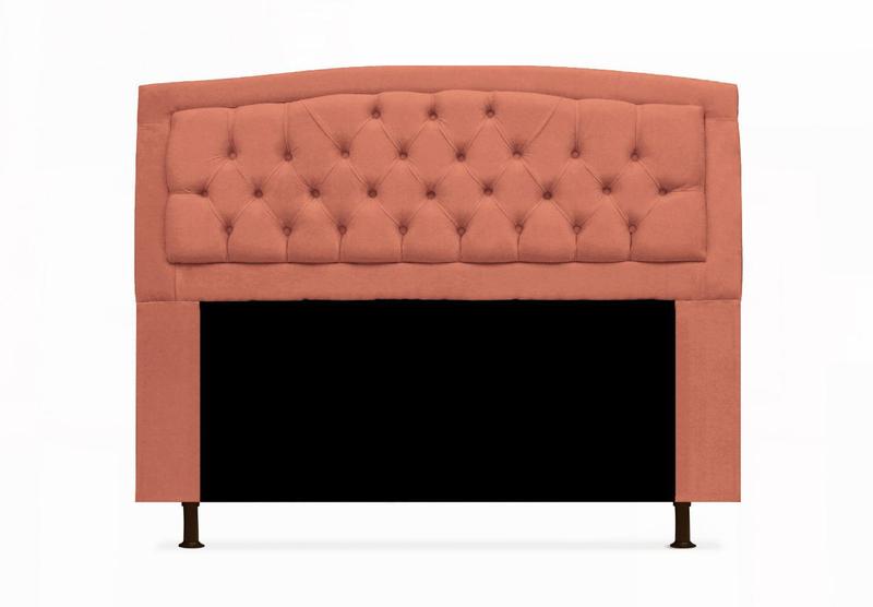 Imagem de Cabeceira Geovana Para Cama Box King 195 cm Suede Coral - DL Decor