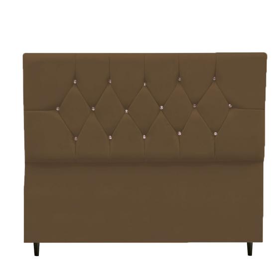 Imagem de Cabeceira Geovana Para Cama Box Queen 160 cm Suede Marrom