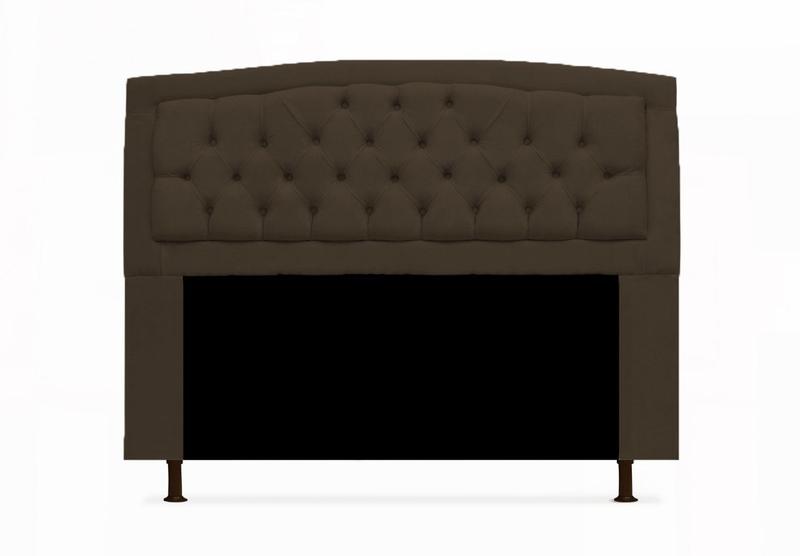 Imagem de Cabeceira Geovana Para Cama Box Solteiro 90 cm Suede Marrom - DL Decor