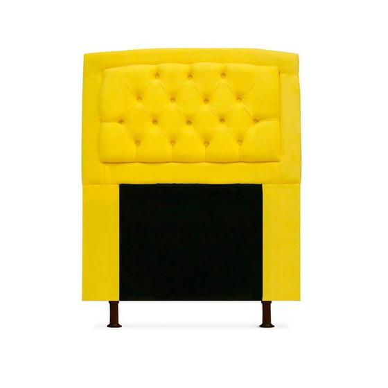Imagem de Cabeceira Geovana Para Cama Box Solteiro 90cm com Capitonê Suede - Renascer Decor