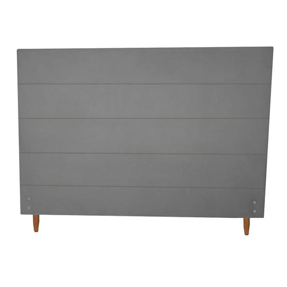 Imagem de Cabeceira Helena 1,38cm Para Cama Box Suede Cinza Grafite