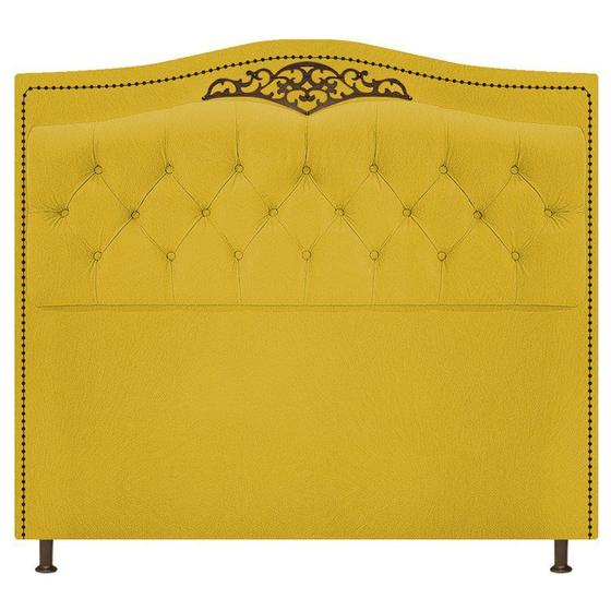 Imagem de Cabeceira Imperio 100 cm Suede Amarelo