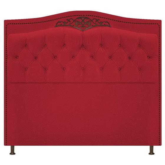 Imagem de Cabeceira Imperio 100 cm Suede Vermelho