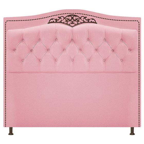 Imagem de Cabeceira Imperio 90 cm Suede Rosa Bebê