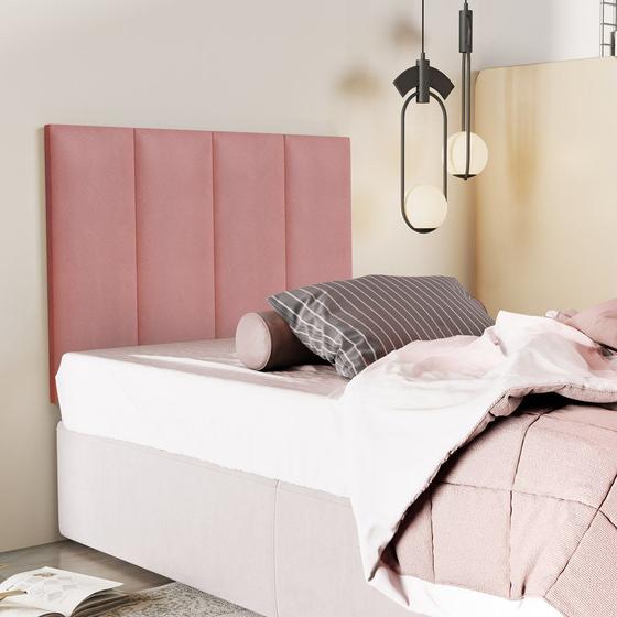 Imagem de Cabeceira Isis Clean Painel Dobrável Modulada Cama Box Solteiro 0,90 cm Rose