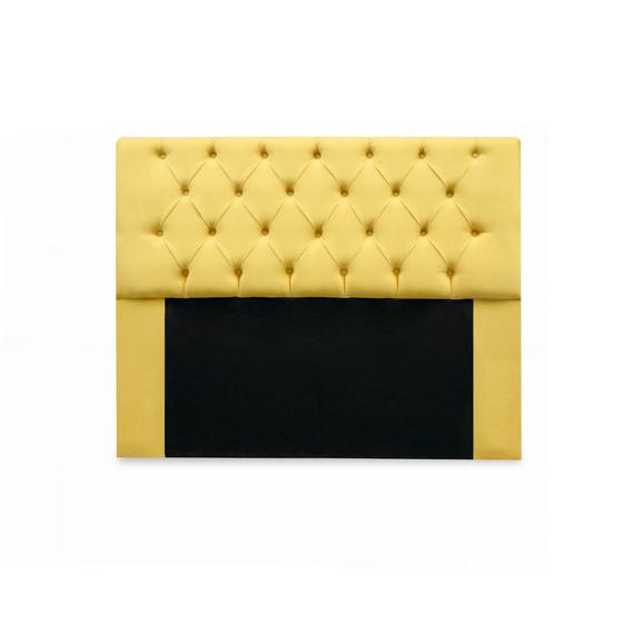 Imagem de Cabeceira Italia Casal 140cm Suede Amarelo