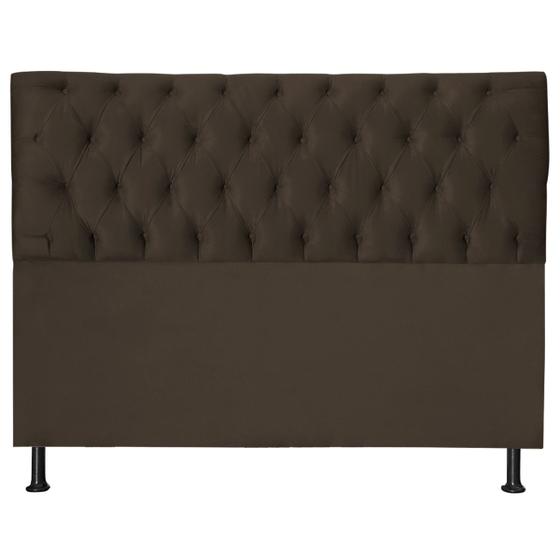 Imagem de Cabeceira Jade 120 Cm Para Cama Box Suede Marrom Claro