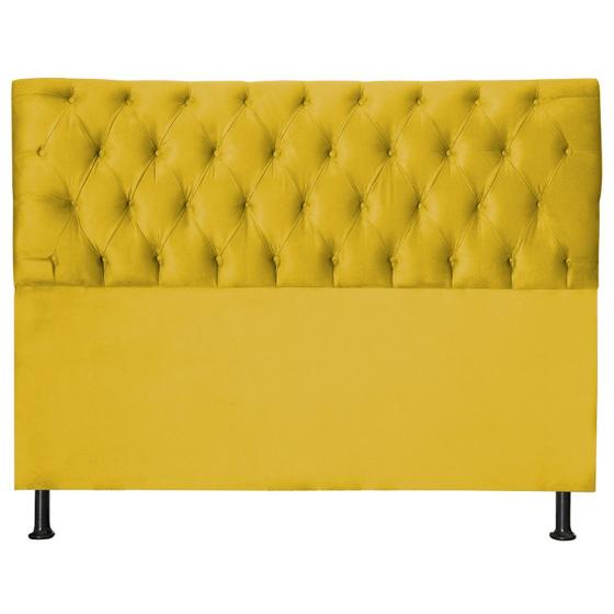 Imagem de Cabeceira Jade 140 Cm Para Cama Box Suede Amarelo