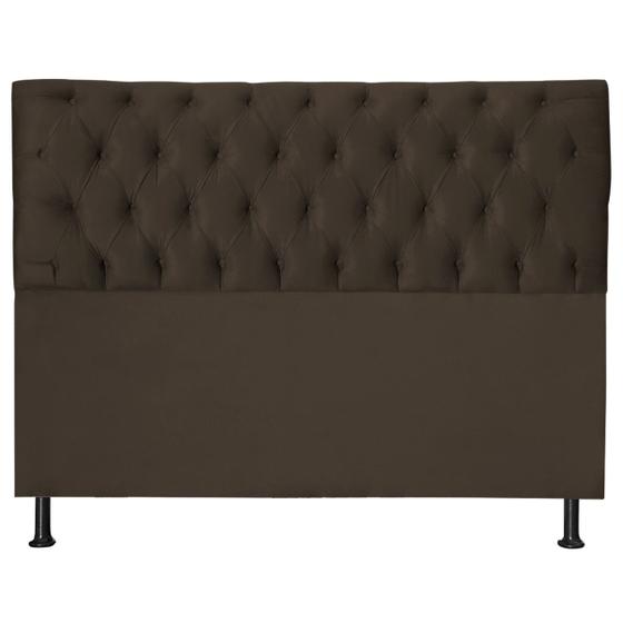 Imagem de Cabeceira Jade 140 Cm Para Cama Box Suede Marrom Claro